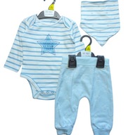 MOTHERCARE 3 PAK Komplet Body Spodenki welurowe Apaszka -śliniak 3-6 m / 68