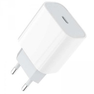 Nabíjačka sieťová typ C, USB typ C pre Apple Rýchla kocka 20W biela