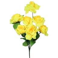 Kytica 7 ruží v žltej farbe