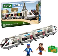 BRIO 36087 SUPER RÝCHLY VLAK TGV INOUI FIGÚRKY RUŠŇOVODIČ CESTUJÚCI KUFOR
