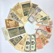 Świat / Europa. Zestaw banknotów – RÓŻNE - 18 banknotów