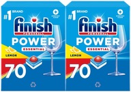 Sada Finish Power Essential Tablety do umývačky lemon 2 x 70 ks