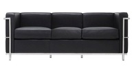 Sofa 3-osobowa SOFT LC2 czarna skóra