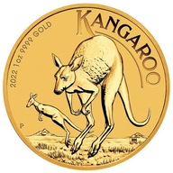 Kangur Australijski 2022 złoto 1 oz próba 999,9