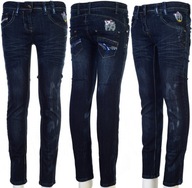 SPODNIE JEANS DZIEWCZĘCE F133 R-6 PASEK R-110