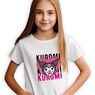 Detské biele tričko ako darček k narodeninám Anime Králik KUROMI Vzory 134