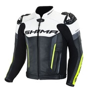 SHIMA SKÓRZANA KURTKA MOTOCYKLOWA MĘSKA BANDIT JACKET BLK WHITE FLUO YEL 46