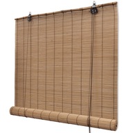 Rolety bambusowe, 80 x 160 cm, brązowe