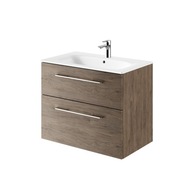 Szafka łazienkowa z umywalką Koło Nova Pro Premium 80 cm jasne drewno /biał
