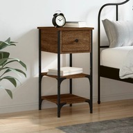 Nočný stolík hnedý dub 34x36x70 cm materiál na báze dreva