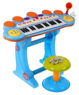 keyboard dla dzieci ORGANY PIANINO z mikrofonem + stołeczek