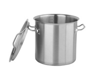 INDUKCIÓS FAZÉK 12L MAGAS 25cm FEDŐ ROZSDAMENTES ACÉL