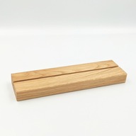 Drewniana podstawka plexi A4/A5 4mm dąb, 21x6x2 cm
