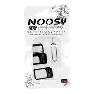 Zestaw Adapterów Nano Sim/Micro,Micro Sim i Nano/Sim (NOOSY 3w1) czarny