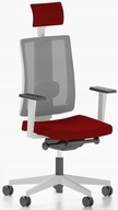 Ergonomiczny fotel biurowy obrotowy NAVIGO MESH FST W czerwony Nowy Styl