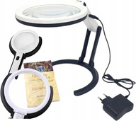 LED-es nagyító 11x-es nagyítással, fehér, 90 mm-es