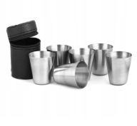 Túrapohár 6 DB ACÉL POHÁR + TOK