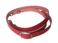 Bőr táskaszíj 140cm állítható piros