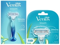 Zestaw Gillette Venus Smooth Maszynka + 5 Ostrzy Wymiennych z Aloesem