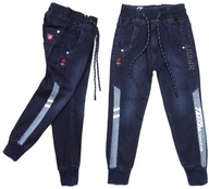 SPODNIE dresowe joggery 545 COYOTE jak jeans 116