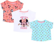 3 x Farebné blúzky Minnie Mouse DISNEY