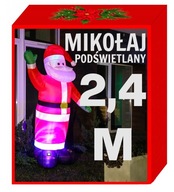 NAFUKOVACIE MIKULÁŠ 2,4M NAFUKOVACIE 240cm/ LED vianočné osvetlenie girlanda snehuliak