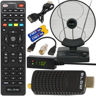 TUNER DEKODER TV NAZIEMNEJ DVB-T2 H.265 + ANTENA