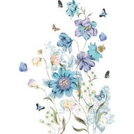 Naklejki na ścianę - kolorowe Kwiaty i motyle