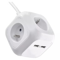 EMOS Przedłużacz 4 gniazda + 2xUSB 1,9 m P04119U