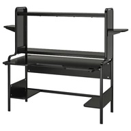 IKEA FREDDE Písací stôl, čierny, 185x74x146 cm