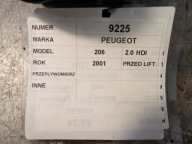 Peugeot 206 flow meter 9628336380