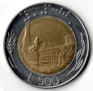 Olaszország 500 líra 1990 Italia