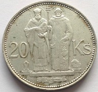 Czechosłowacja 20 koron 1941 Święty Cyryl Srebro