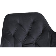 Zamatová stolička NEVADA Velvet čierna