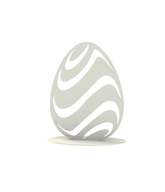 Figúrka Veľkonočné veľkonočné vajíčko Kovová ozdoba biela