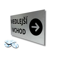 Piktogram Tabuľka „VEDLEJSI VYCHOD“ trvalá UV tlač 20x10 cm