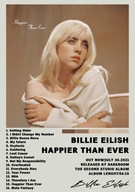 Billie Elish Happier Than Ever Plagát Bez Rámu Obrázok s albumom Darček