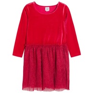 Cool Club Elegancka sukienka welurowa czerwona r 92