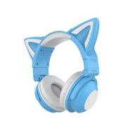 Cat Ear Wireless Bluetooth Headset Earphone Headphones Earpieces New Blue