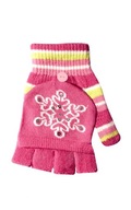 Dievčenské rukavice s kapucňou R-036 ružové 14