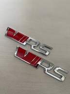 SKODA VRS EMBLEMATY PRZÓD TYŁ RS SREBRNE NA GRILL I KLAPĘ BAGAŻNIKA KOMPLET