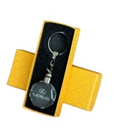 Világító kulcstartó Lexus LED logóval Kristály Ajándék