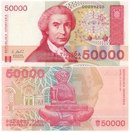 CHORWACJA 50000 DOLARÓW 1993 P-26 UNC