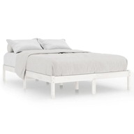 Rama łóżka drewniana 140x200 cm biała