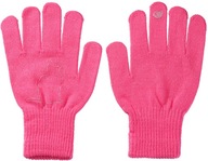18cm Akrylové rukavice MAČKA a VTÁK päťprstové s plechovkou R-012A ružové