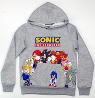 Bluza dziecięca chłopięca z kapturem SEGA SONIC ORYGINAŁ r. 8 lat Szara