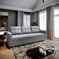 Klasyczna sofa MILO rozkładana FUNKCJA SPANIA do salonu LOFT modna szarość