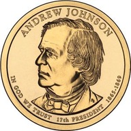 1 Dolár 201117 Prezident Andrew Johnson (1865-1869) Mincovňa (UNC) Mincovňa