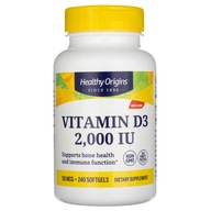 Vitamín D3 2000 IU Zdravé kosti Zuby 240 kaps Výživový doplnok