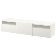 IKEA BESTA TV skrinka, biela/Lappviken biela, 180x42x39 cm